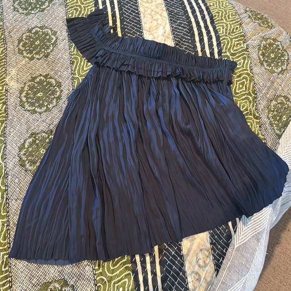 Ulla Johnson One Shoulder Top in Midnight Navy - Picture 4 of 6